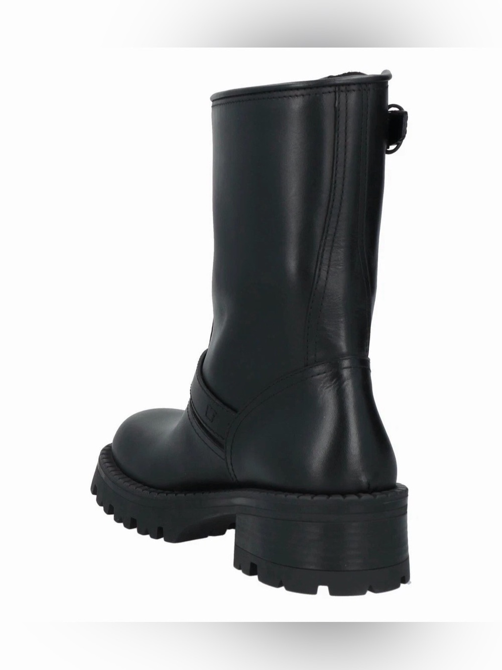NEW Versace Vitello Medusa Biker Leather Boots in Black For Women's Size 7.5 US - Picture 2 of 10